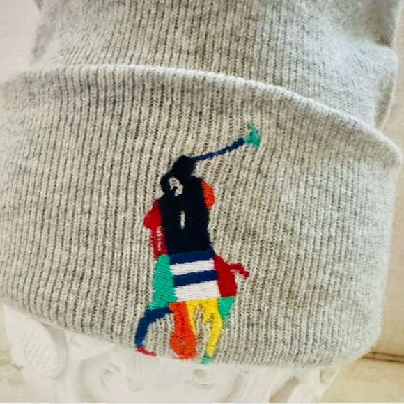 Polo Ralph Lauren: Reversible Beanie{One Size}Heather-Grey/Navy - Picture 3 of 6